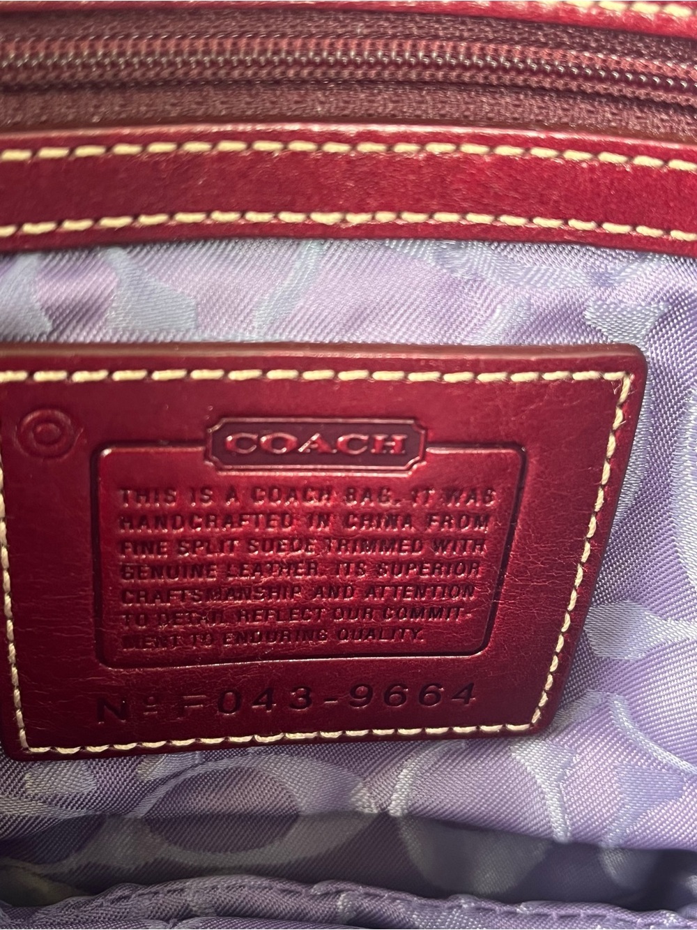 Vintage Y2K Coach Soho Suede Shoulder Flap - Style 9664 - Plum - Picture 2 of 16